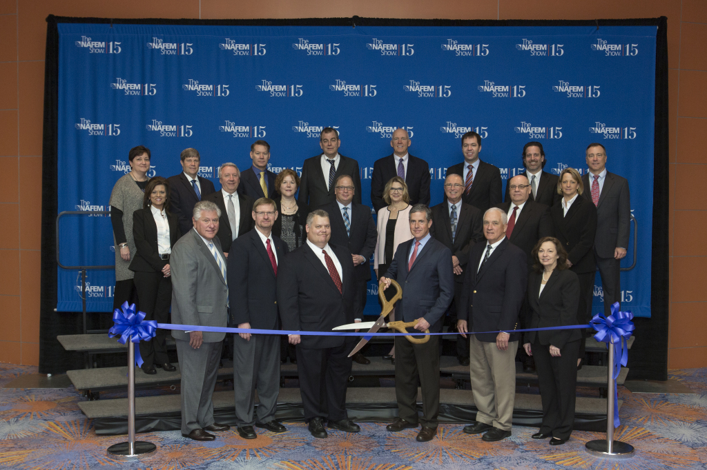 Deron Lichte (third from left, back row) at the 2015 NAFEM Ribbon Cutting Ceremony