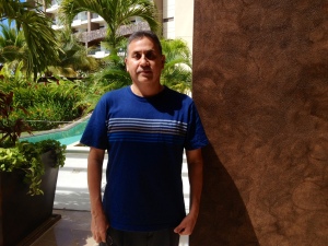 Gerardo Reyes poses at resort.