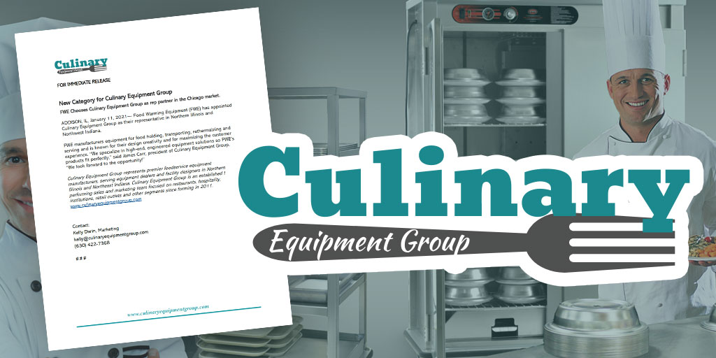 New Chicago Area rep partner: Culinary Equipment Group